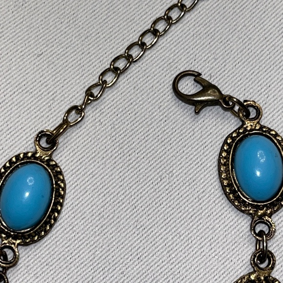 Bracelet with turquoise-coloured accents. - Picture 4 of 8